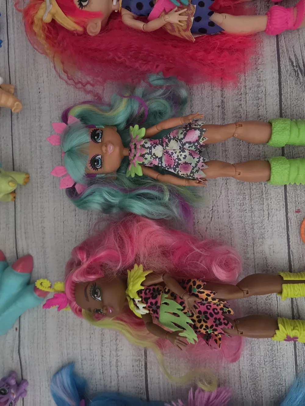 Cave Club Teal and Pink Dino Playset with Accessory Dolls - Kids Toys